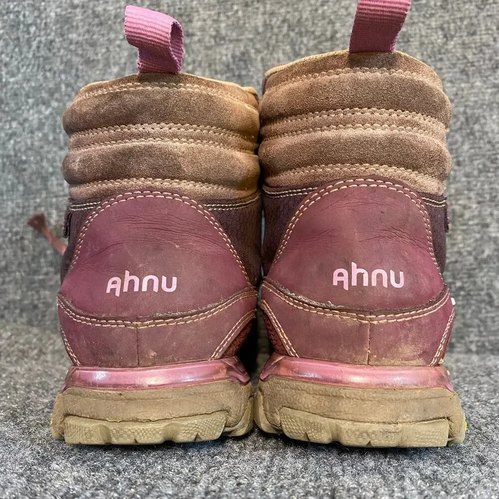 Ahnu Sugarpine Waterproof Womens 6 Hiking Boots Purple Vibram Soles Lightweight